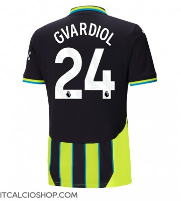 Manchester City Josko Gvardiol #24 Seconda Maglia 2024-25 Manica Corta